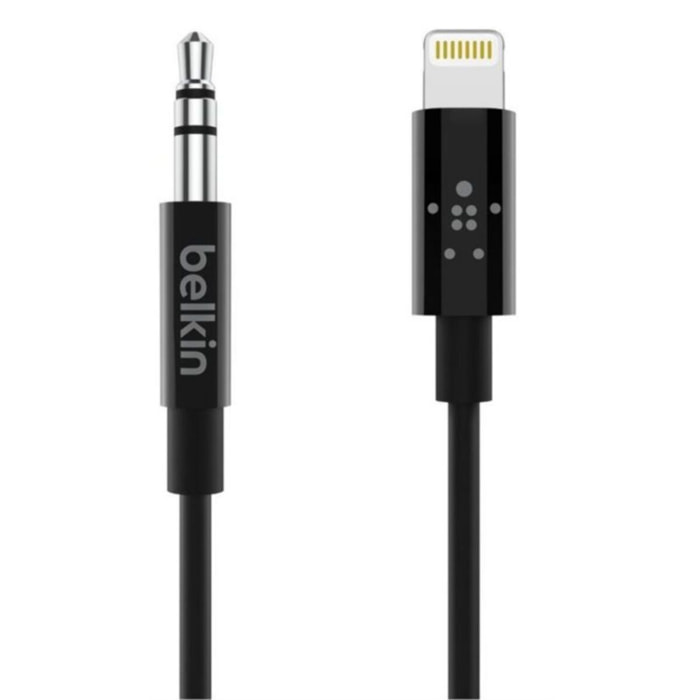 Câble Lightning BELKIN vers Jack 3.5mm noir