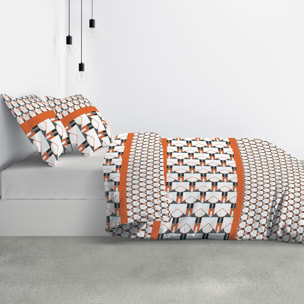 Parure Housse De Couette 3pcs avec Taies oreiller 100%microfibre 60gsm Arrow