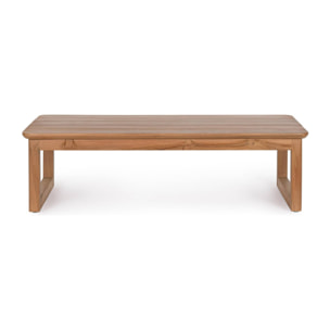 Tavolino basso rettangolare NOJA in legno teak, 122×60×35 cm