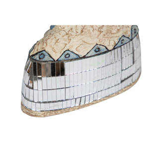 Figura Menina Resina Espejos 14x6x16 Cm