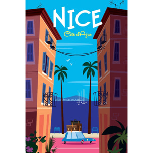 Tableau cote d'azur nice  Toile imprimée