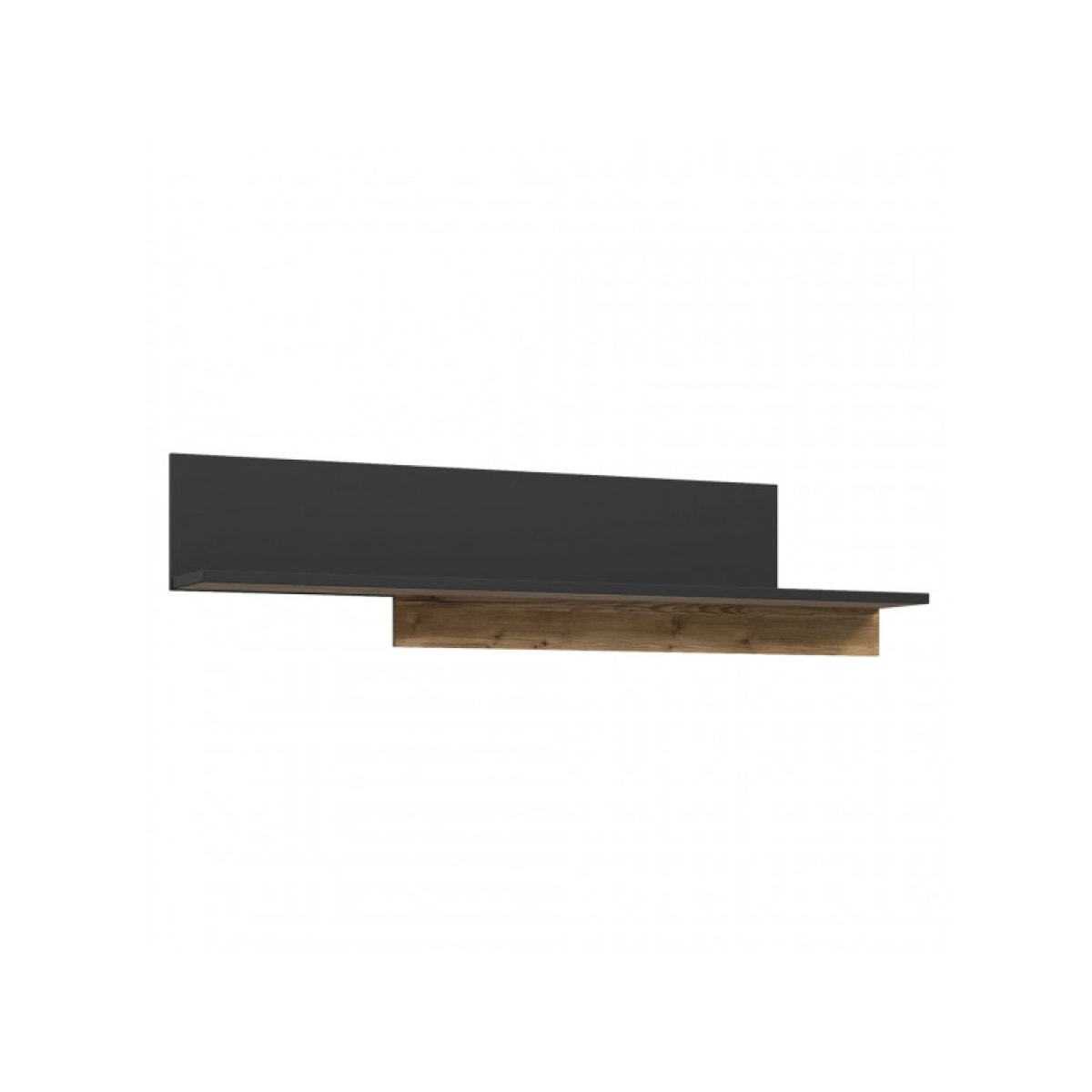 Etagère en bois effet chêne et noir style industriel L154cm - YAL
