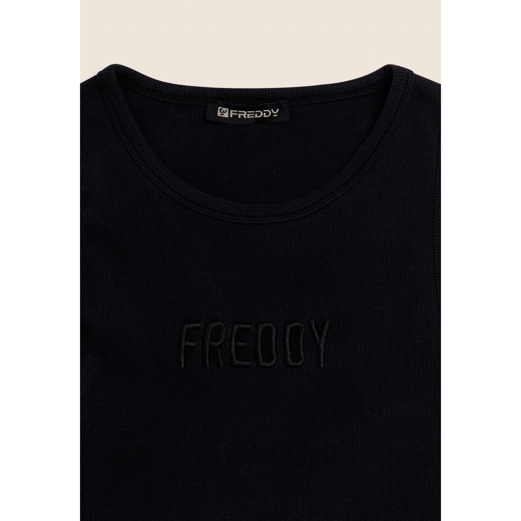 Canotta Cropped con logo FREDDY ricamato