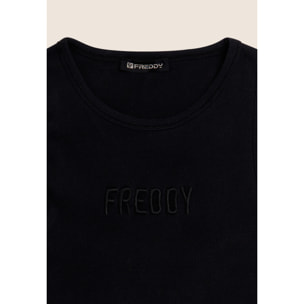 Canotta Cropped con logo FREDDY ricamato