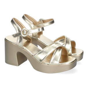 Sandalia de Tacón para Mujer Comodas y Elegantes, Diseño Moderno con Tiras Cruzadas en la Pala