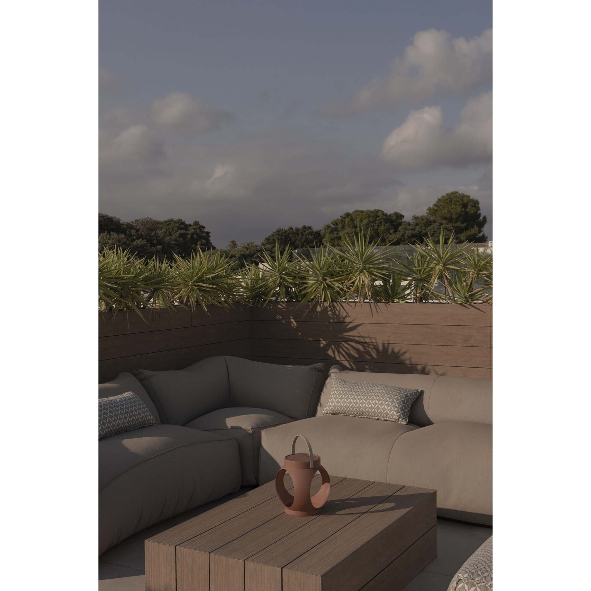 CANDELA Lampada portatile ricaricabile in argilla