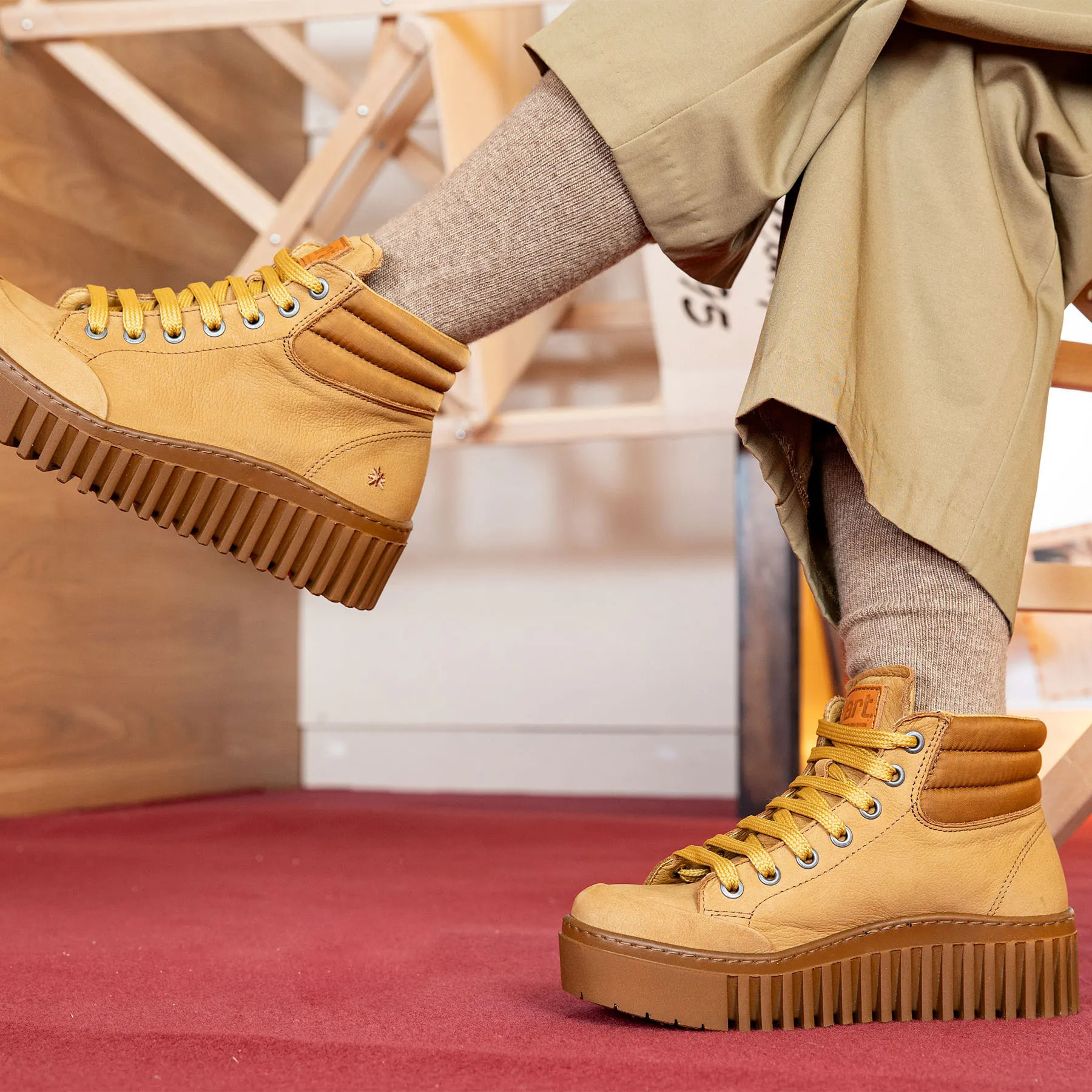 Botines 1532 NOBUCK-W KAKI/BRIGHTON color Kaki