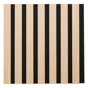 Lot de 3 panneaux décoratifs Colva beige fond noir 30x30cm