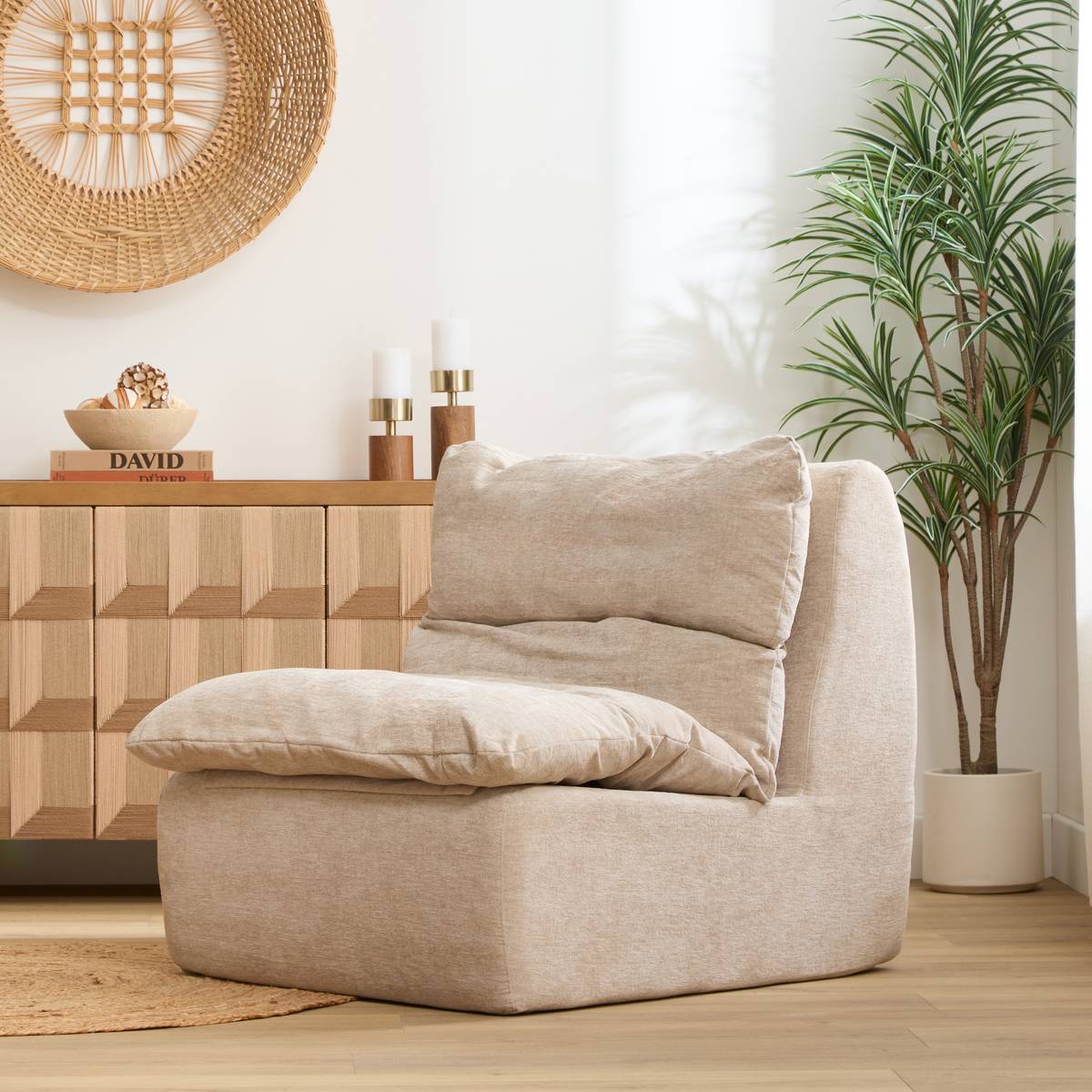 Fauteuil Luvia H.79cm ivoire