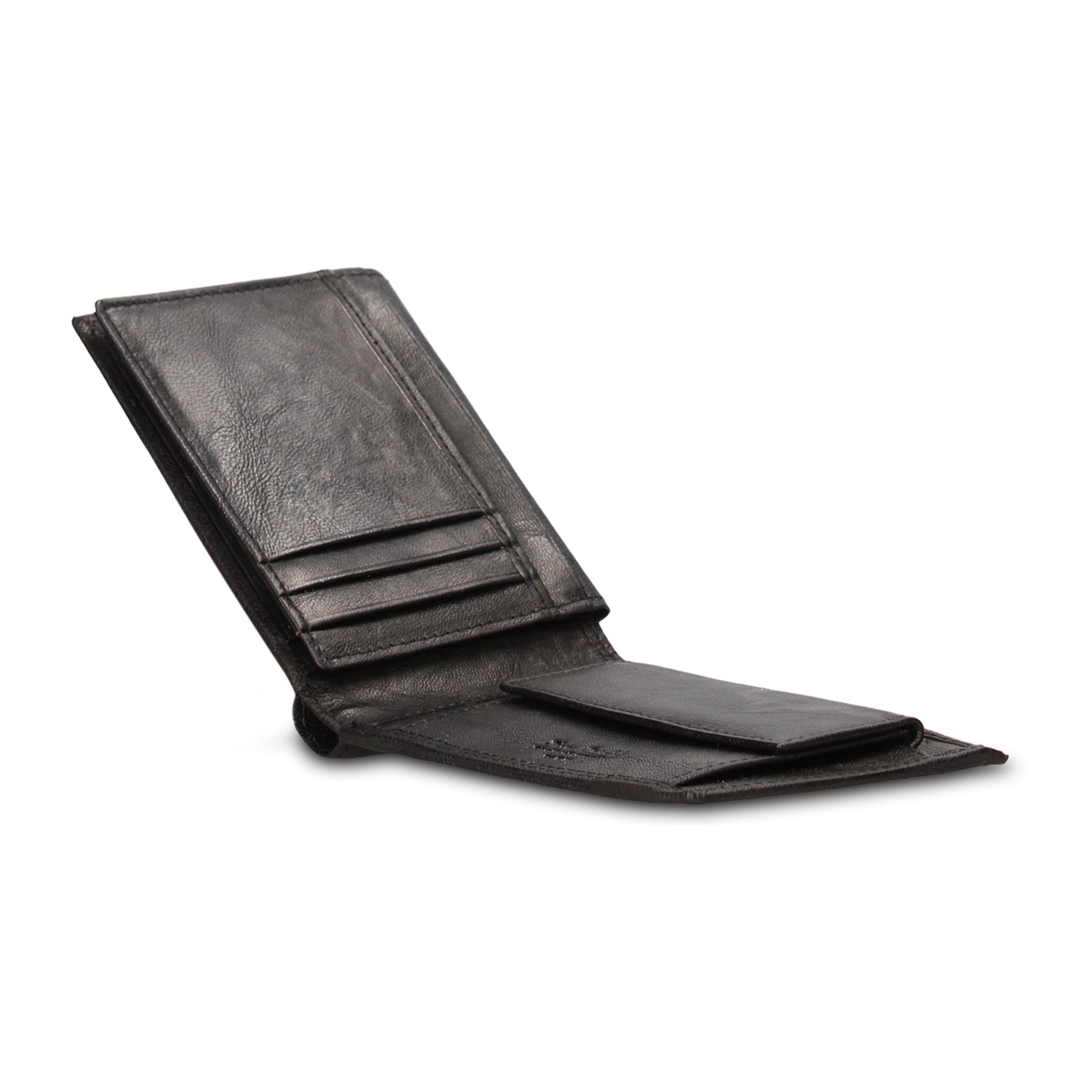 Portafoglio uomo in vera pelle - Modello Aumont - Casual - 12.5 x 9.0 x 2.0 cm