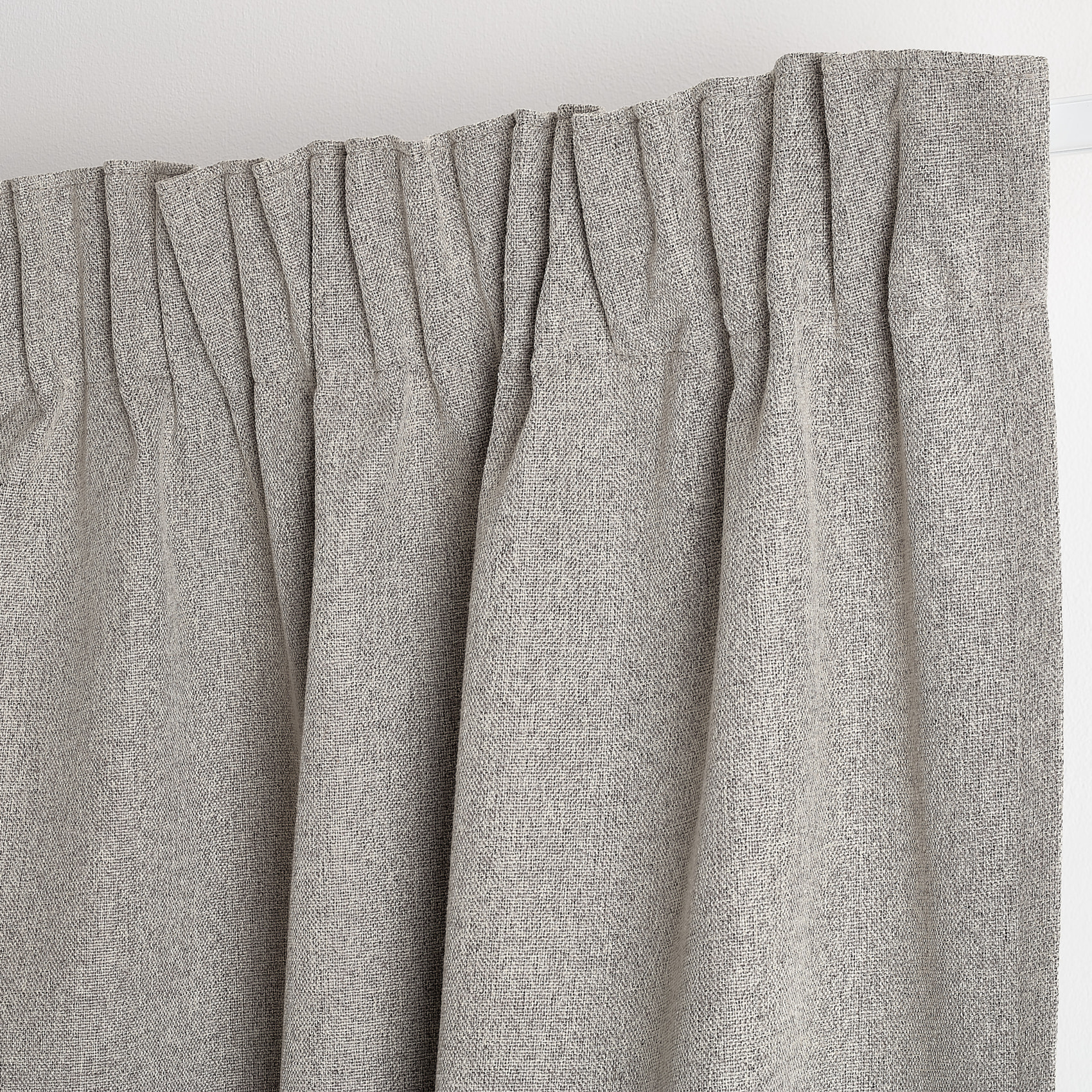 Rideau 100% occultant double face galon fronceur - Taupe