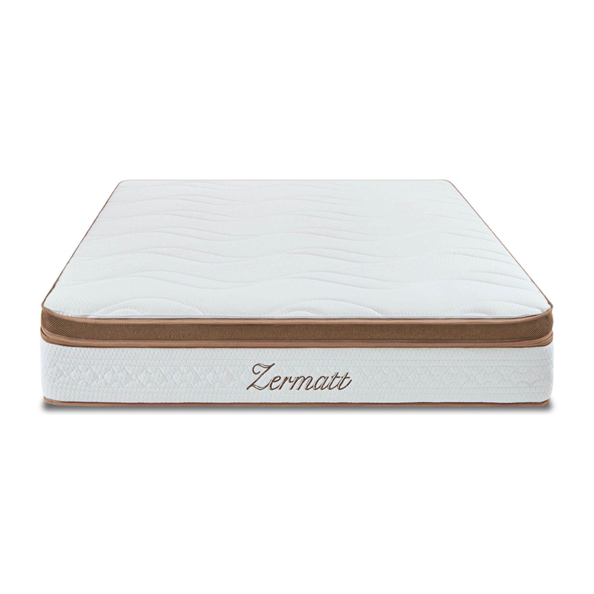 Matelas Zermatt, Soutien Ferme, 31 cm, Mémoire de Forme, surmatelas 7 cm, Face Été 3D & Hiver Cachemire