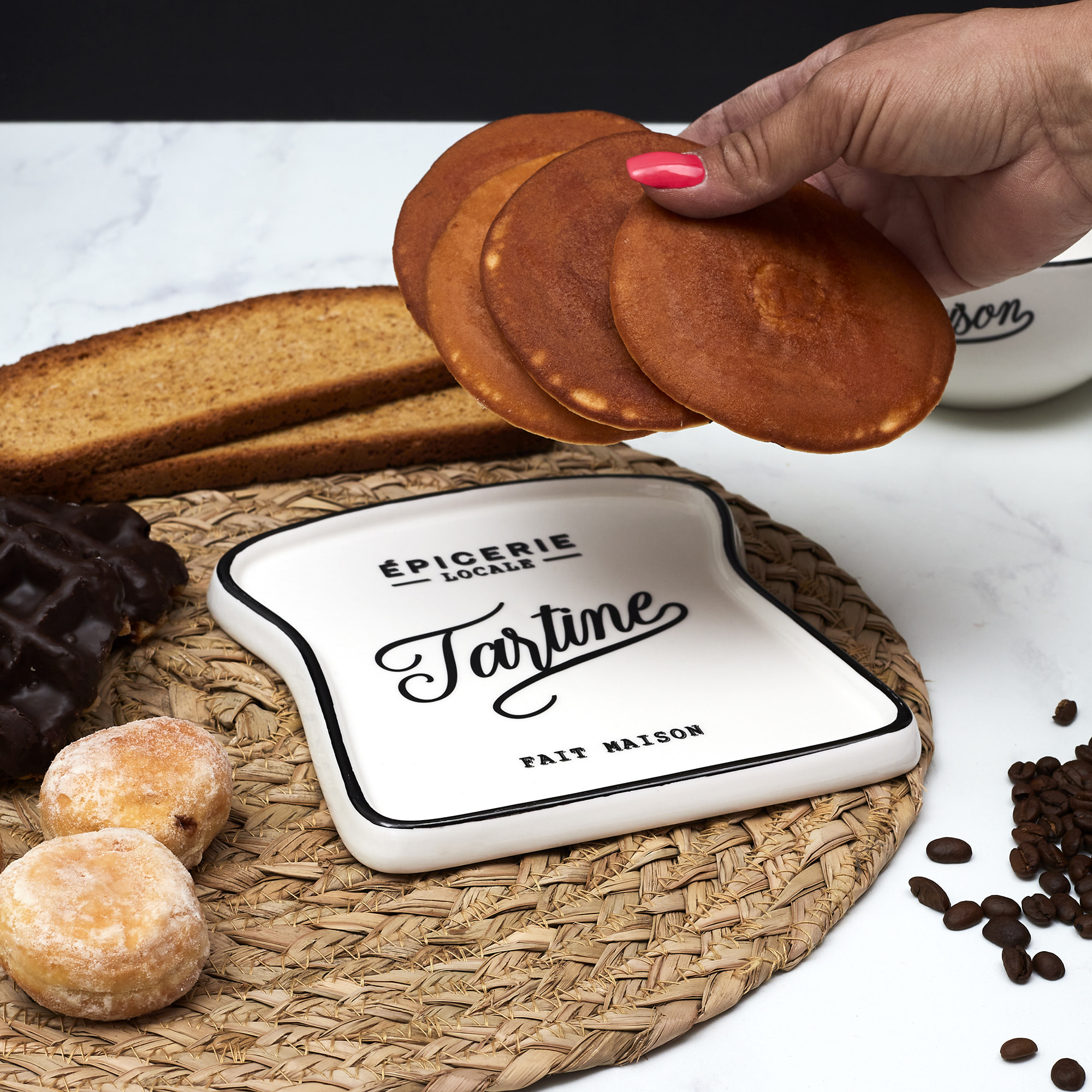 Assiette Toast Bistrot 17x16cm
