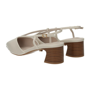 Décolleté sling back Donna Tata Italia Bianco