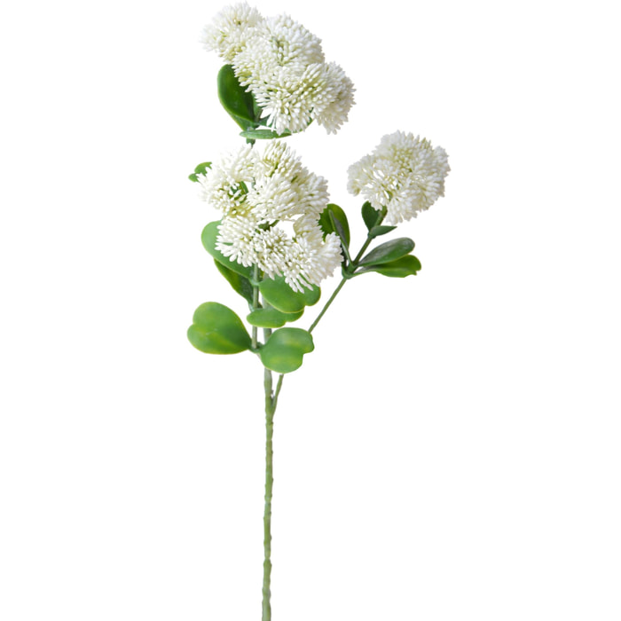 Sedum per 3 altezza 56 Cm - Pezzi 6 - 17X56X17cm - Colore: Bianco - Bianchi Dino - Fiori Artificiali