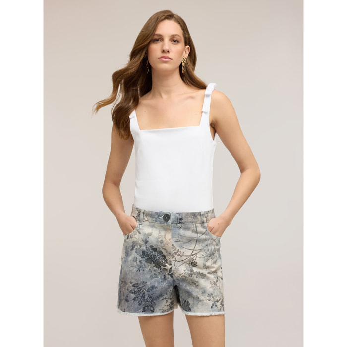 Motivi - Top con fiocchi sulle spalline - Bianco