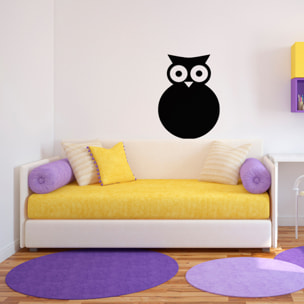 Sticker ardoise tableau noir - stickers muraux adhésif effaçable - SILHOUETTE HIBOU