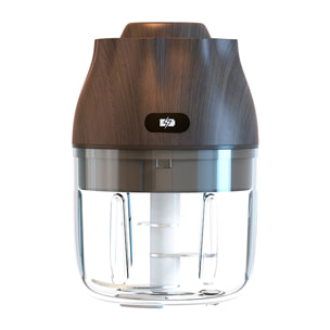 Mini picadora eléctrica S-01 de 250ml, con batería recargable de 1500mAh y velocidad de 1000RPM.