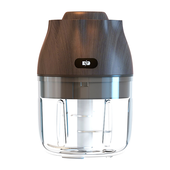 Mini picadora eléctrica S-01 de 250ml, con batería recargable de 1500mAh y velocidad de 1000RPM.