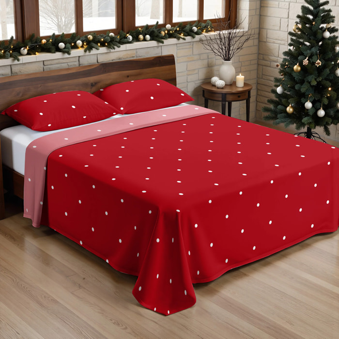 Drap plat 100% coton Laponia laponia 47 Rouge