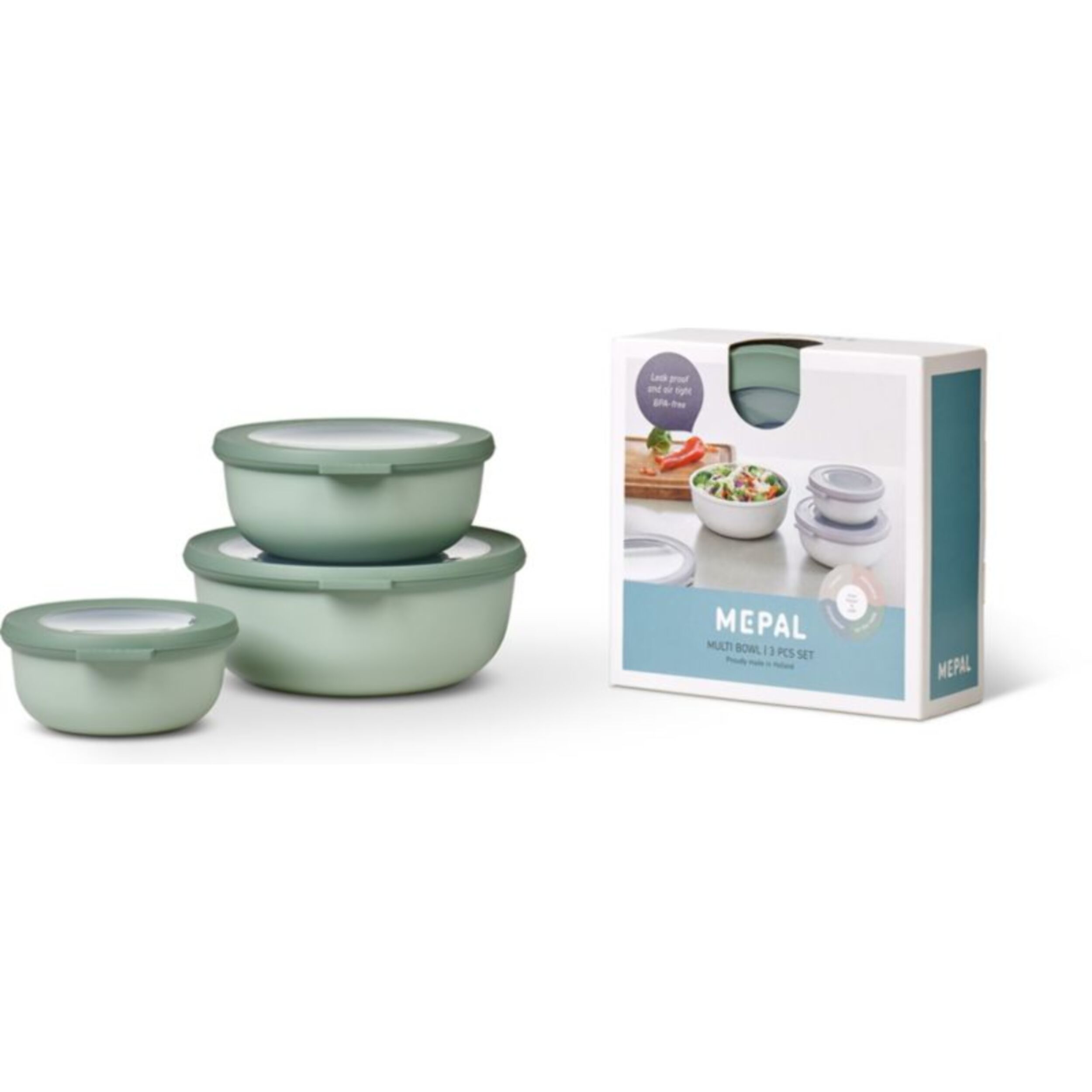 Boîte hermétique MEPAL 3 pcs Cirqula rond Nordic Sage