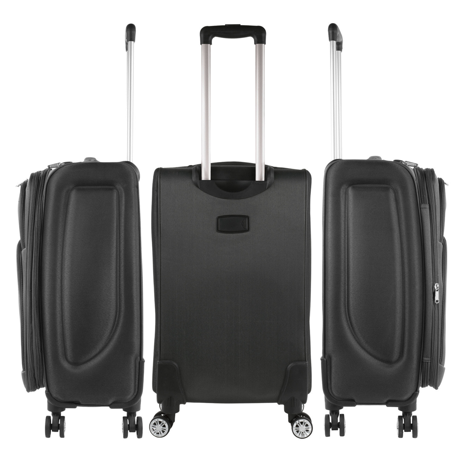 Juego De Maletas Semi-Rígidas Eva Itaca Bergamo Negro