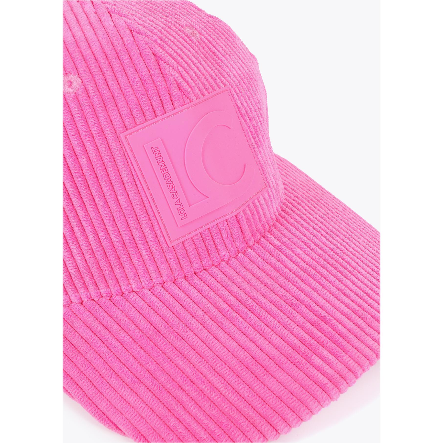 Berretto in velluto a coste con logo