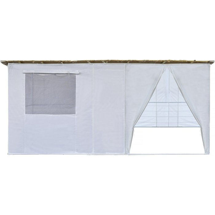 Souccah NINA complète 3 x 3 -3 Rouleaux de bambou et  tasseaux de bambou