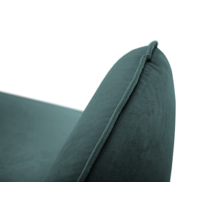 Fauteuil "Vienna" en velours pétrole
