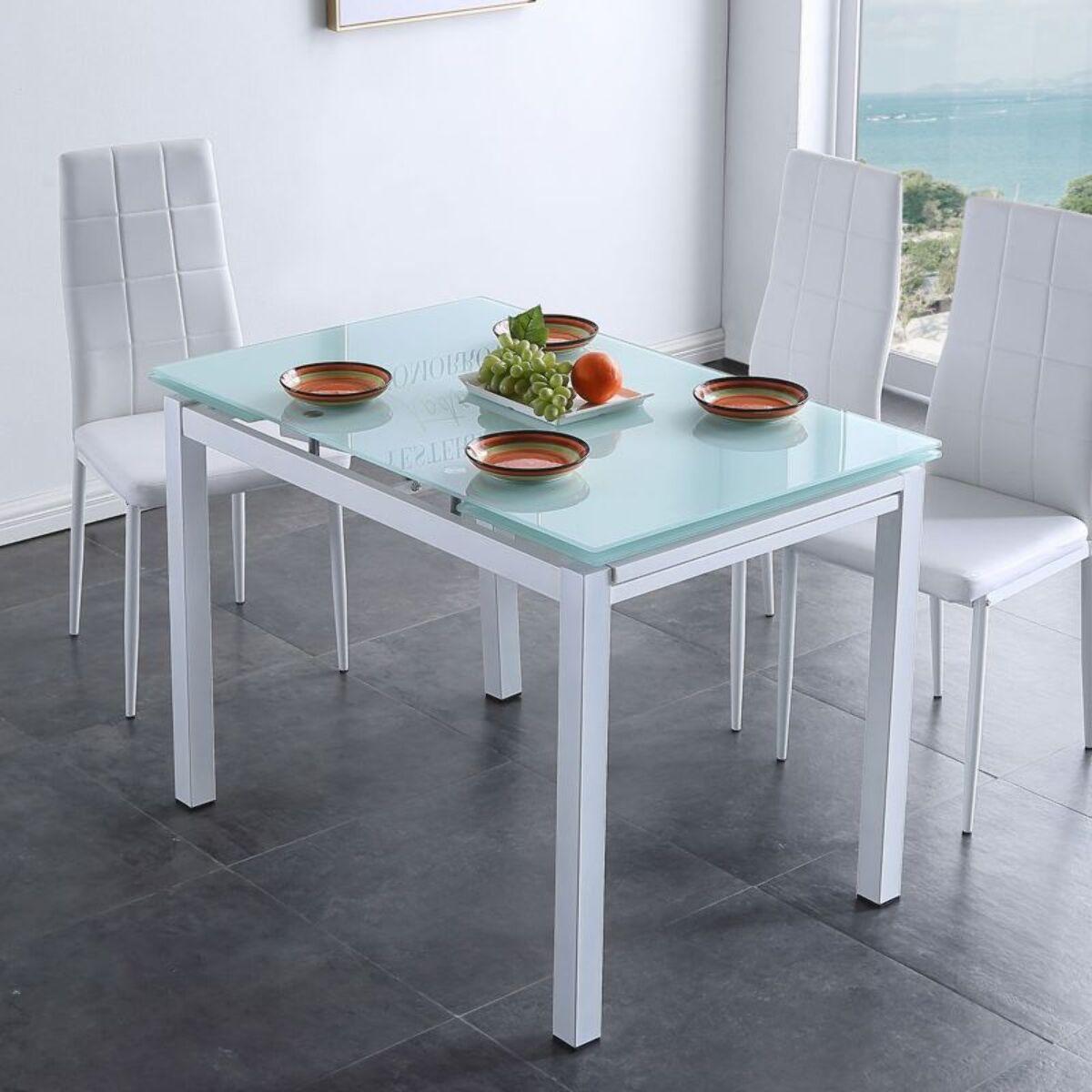 Mesa de comedor extensible Milan 110 Blanco