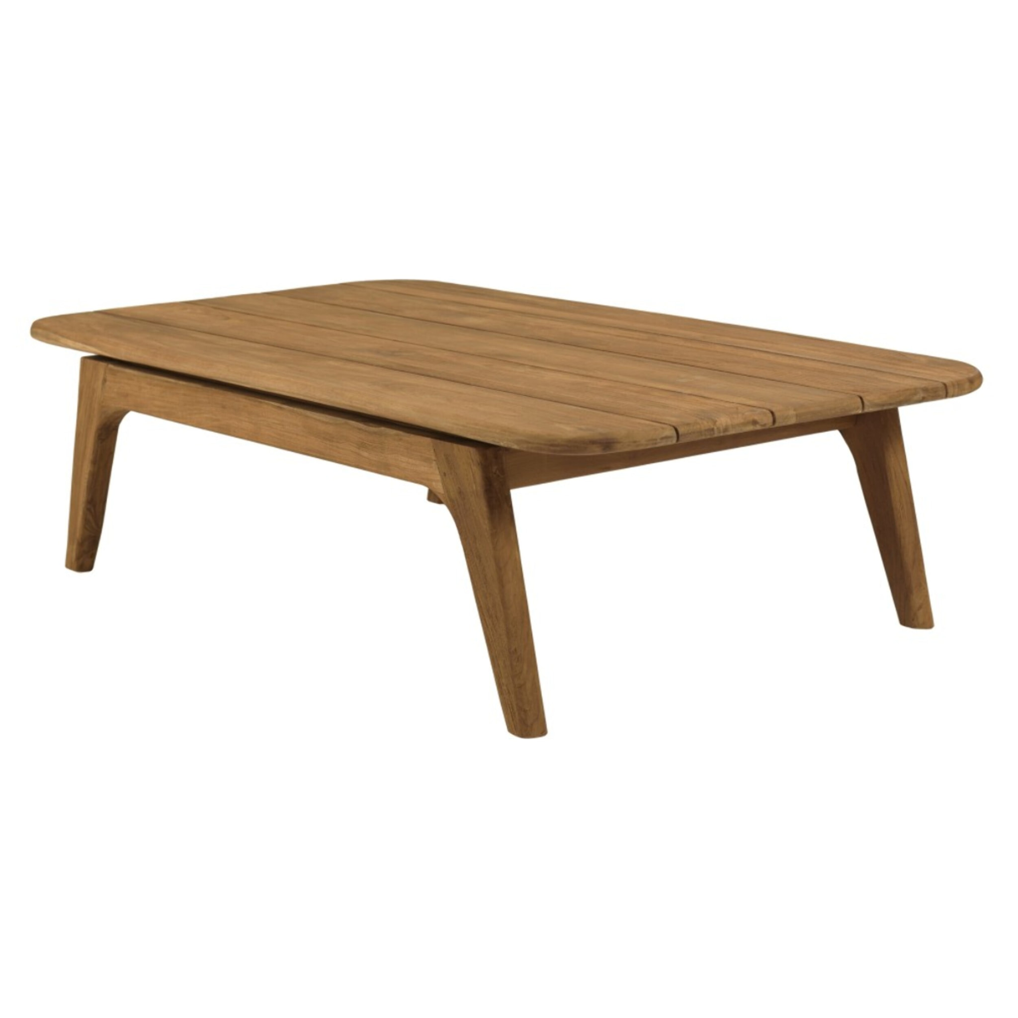 COLINE - Table basse de jardin 130x70cm en bois de teck recyclé