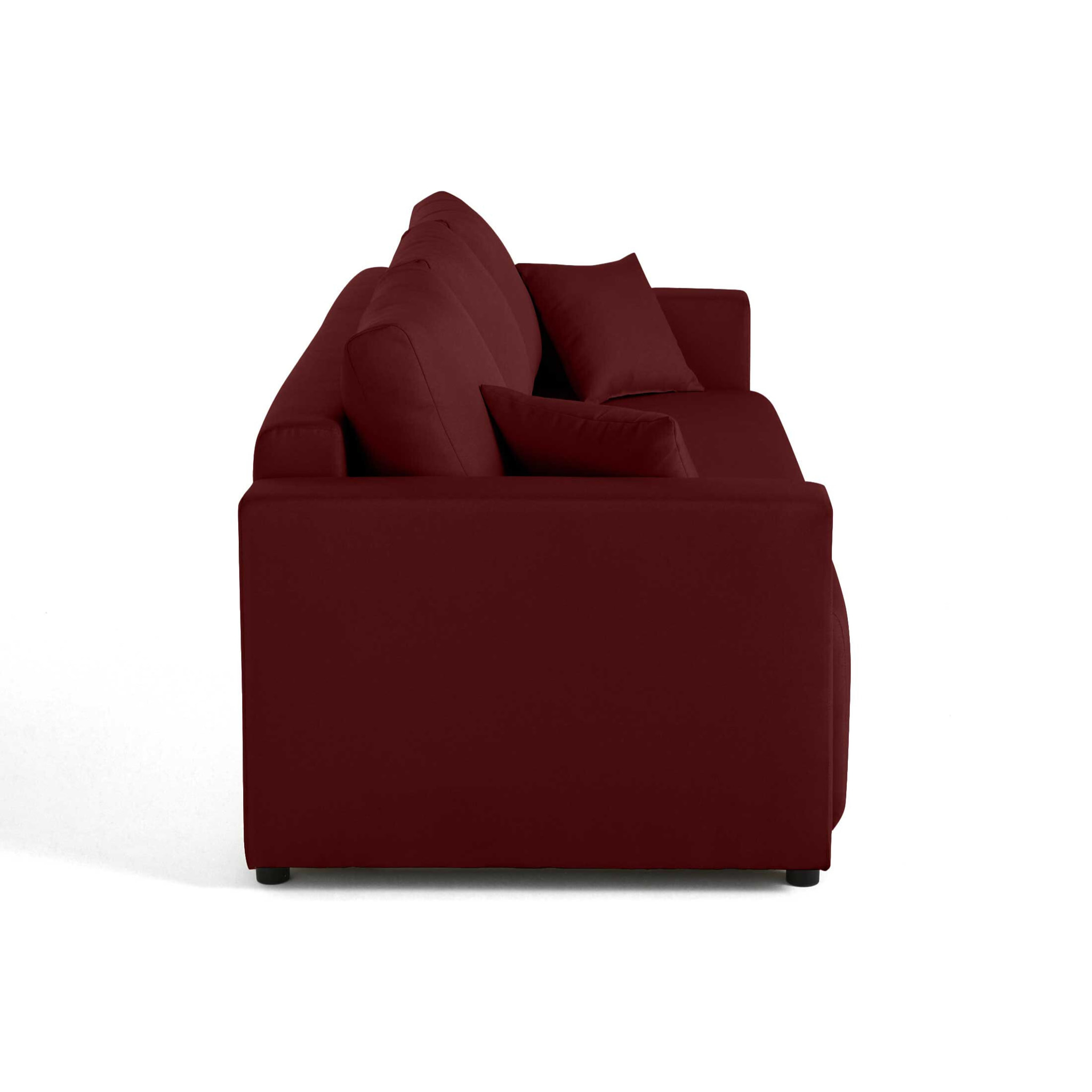 Regala - canapé 3 places - convertible avec coffre - en tissu - Rouge