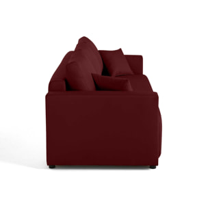 Regala - canapé 3 places - convertible avec coffre - en tissu - Rouge