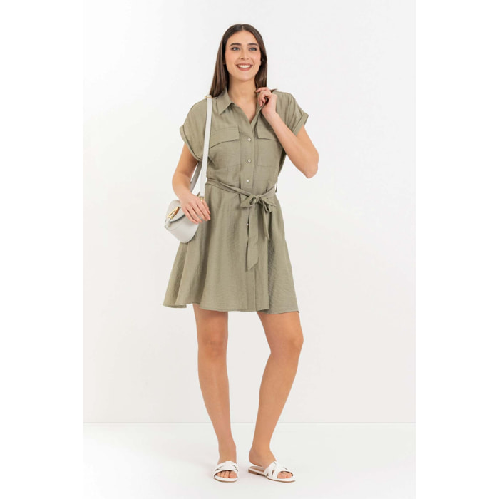 Kocca - Abito chemisier con cintura in tessuto Donna