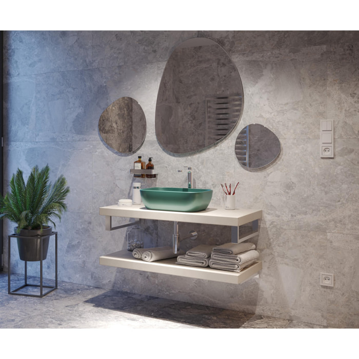 Swiss Aqua Technologies Tabouret de salle de bain PMR, Transparent  (SATSTOLPLASTT) - Livea Sanitaire