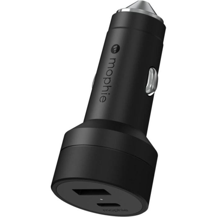 Chargeur allume-cigare MOPHIE 42W duo USB-C et USB-A Noir