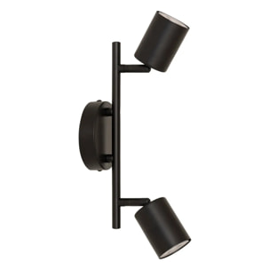 Applique murale/plafonnier Vico noir 25,5x10cm