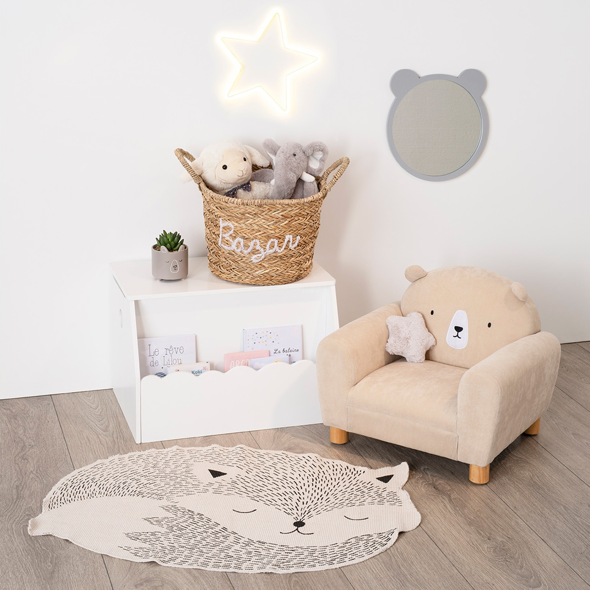 Sillón infantil en forma de oso dimensiones: l.51xp.42,5xh.44cm