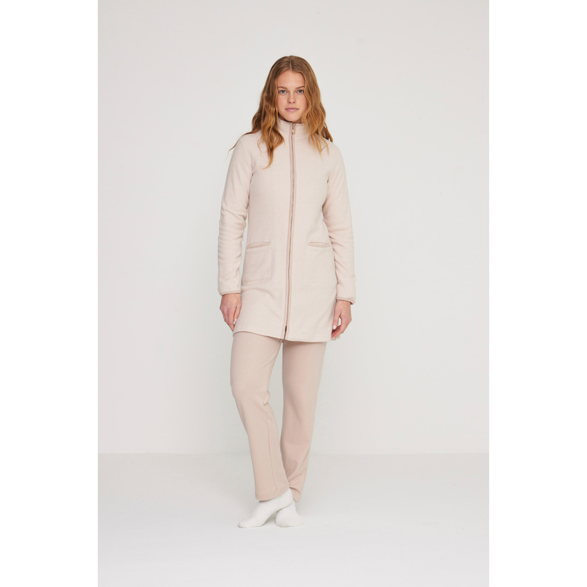 Vestaglia donna heart in punto milano con zip Noidinotte