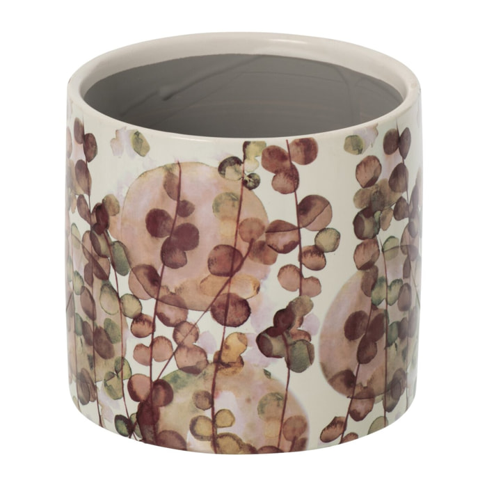 J-Line cache-pot - céramique - rouge foncé/blanc - medium