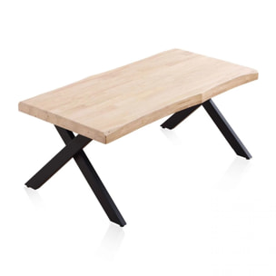Mesa de centro elevable Xena Fit Negro - Roble