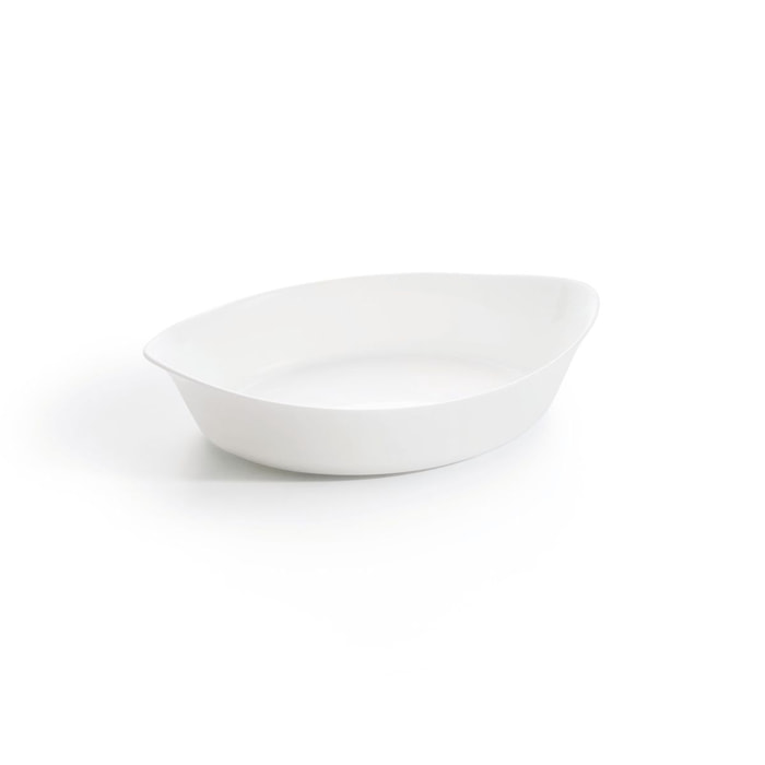 Plat à four ovale blanc 29X17cm Smart Cuisine Carine 250°C  - Luminarc - Opale culinaire extra léger et résistant