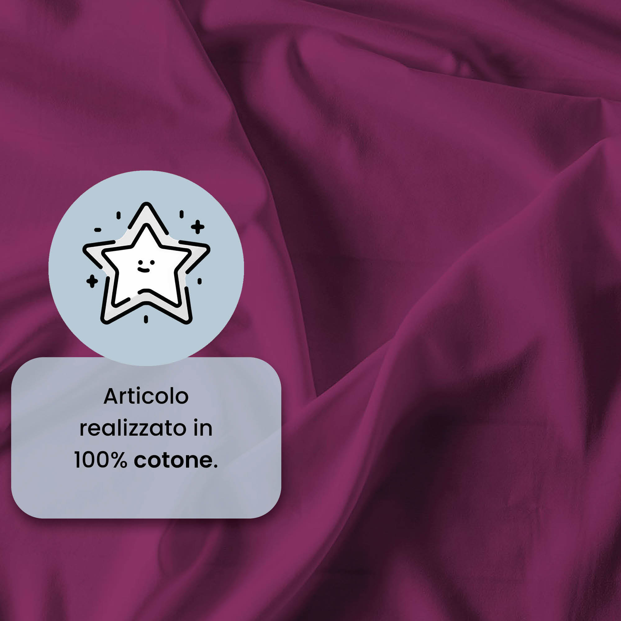 COMPLETO LETTO MAX COLOR, 100% Cotone, Made in Italy - FUCSIA