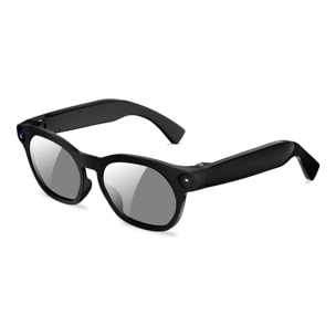 Gafas inteligentes CY03. Con cámara para fotos y videos de 8 MPX, traductor AI en tiempo real y transmisión de video en vivo. Lentes oscuras y transparentes.