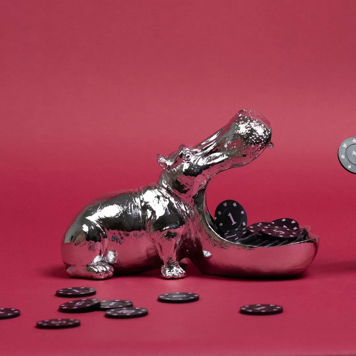 Coupe hippopotame argenté Kare Design