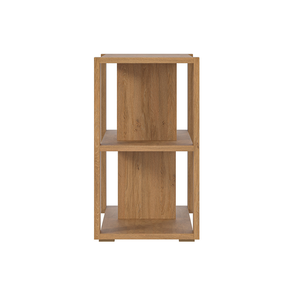 Bibliothèque basse ouverte design finition bois clair chêne L168 cm MUSSO