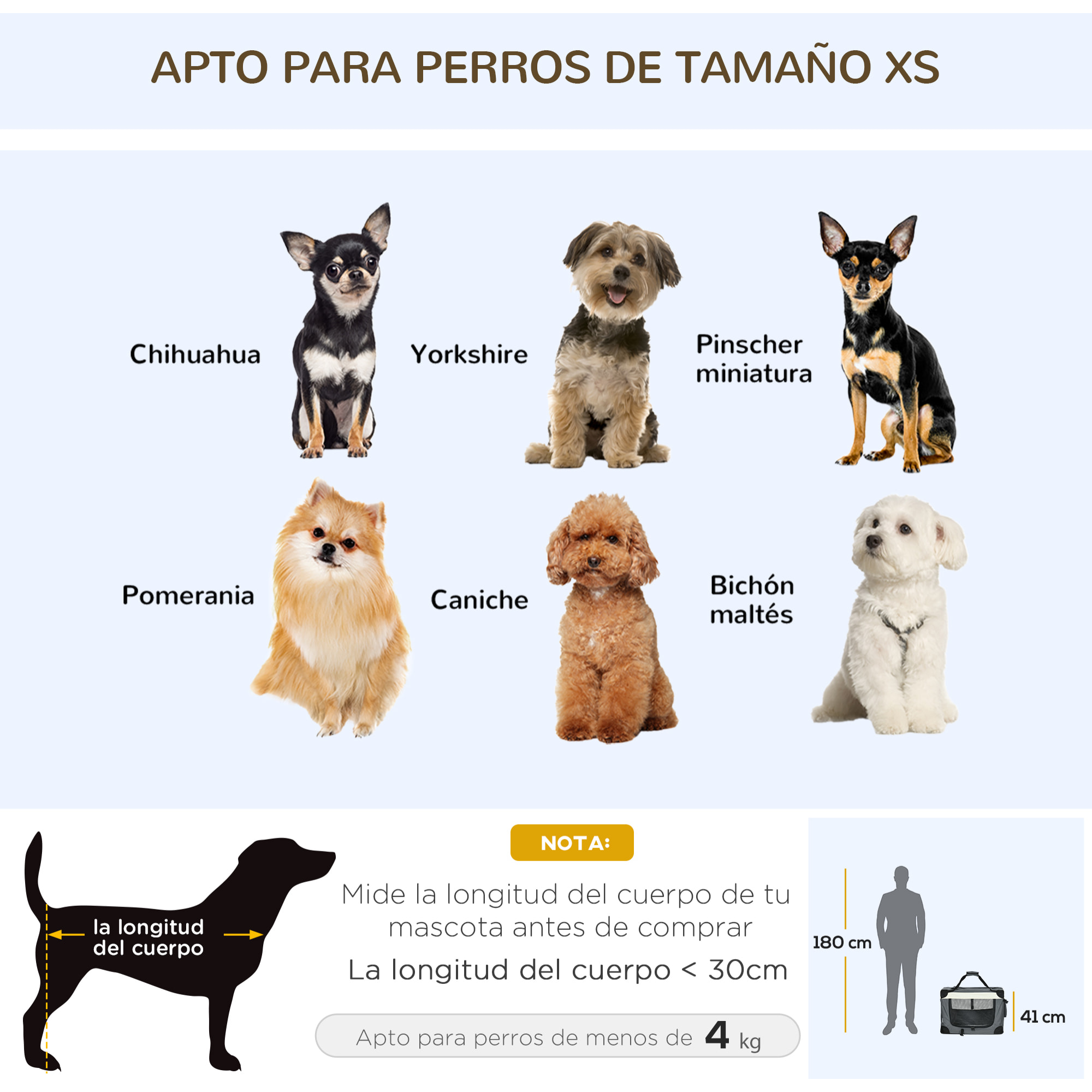 Transportín para Perros Plegable 60x41x41 cm Transportín para Mascotas con Ventanas Cojín Suave y 2 Correas del Hombro Bolsa de Transporte para Mini Perros Gatos Gris