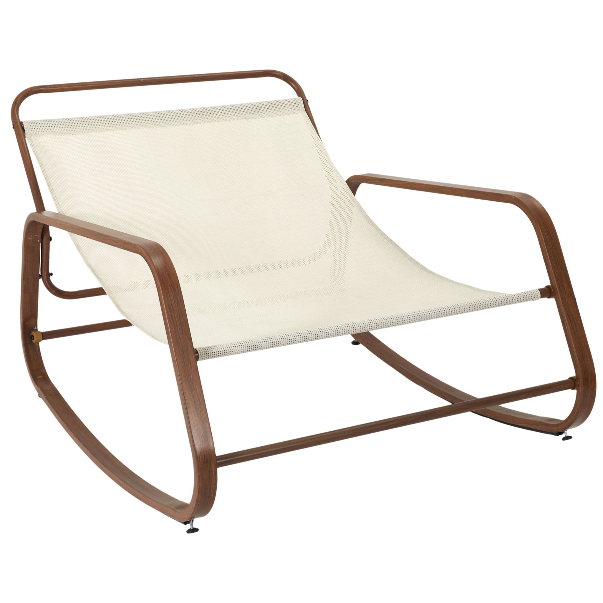Fauteuil A Bascule Miami Imitation Bois