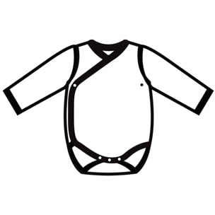 Body M/L Cruzado Canale 1X1 Bord. Blanco Talla 0