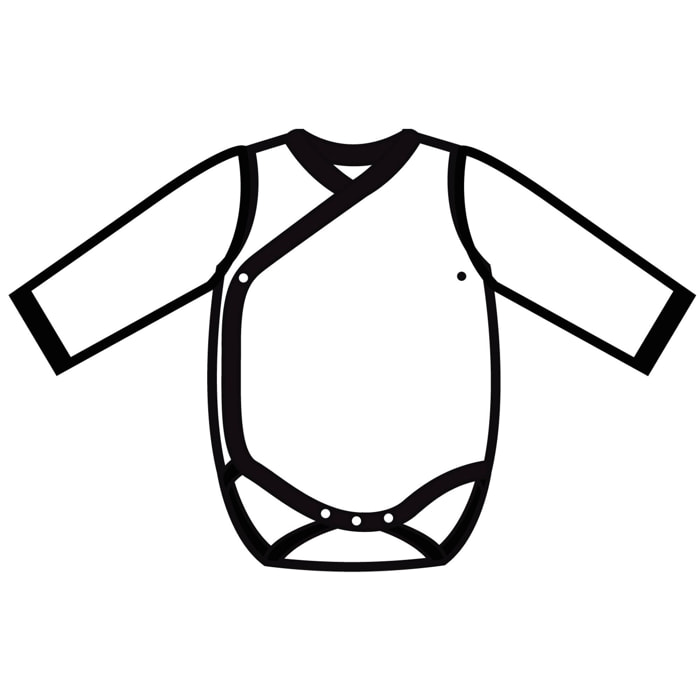 Body M/L Cruzado Canale 1X1 Bord. Blanco Talla 0